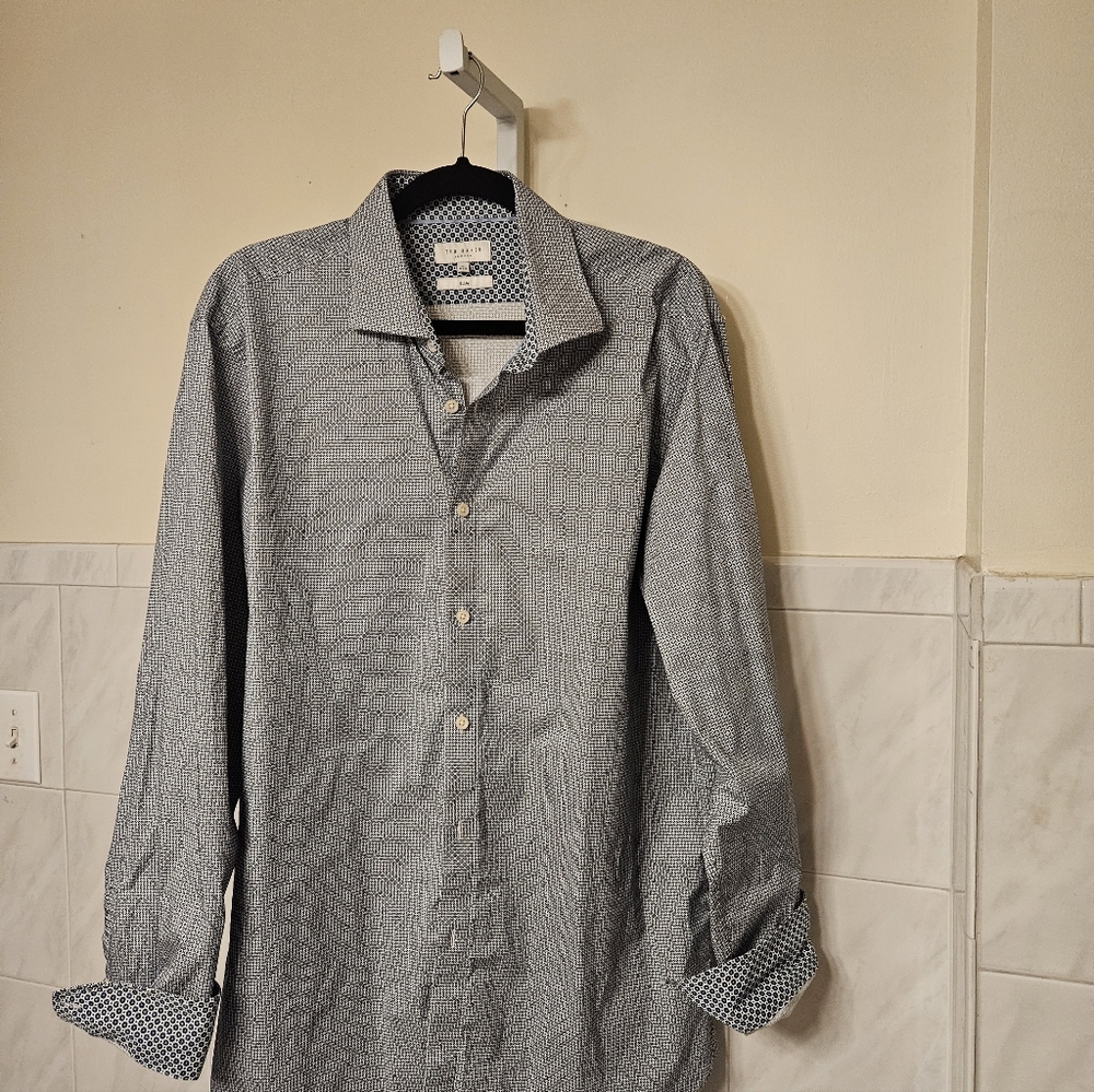 Ted Baker Long Sleeves Men Shirt Size 17 34/35